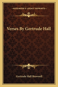 Paperback Verses By Gertrude Hall Book