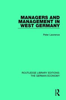 Paperback Managers and Management in West Germany Book