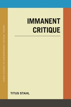 Hardcover Immanent Critique Book