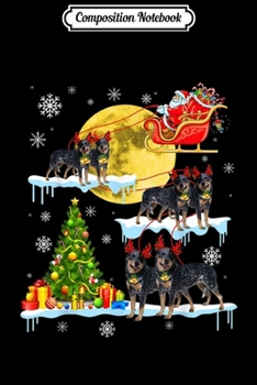 Composition Notebook: Australian Cattle Reindeer Christmas Dog Santa Xmas Gift  Journal/Notebook Blank Lined Ruled 6x9 100 Pages