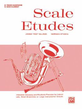 Paperback Scale Etudes: B-flat Bass Clarinet (B-flat Tenor Saxophone) Book