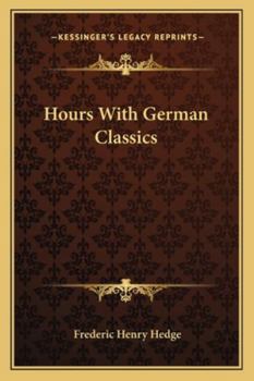 Paperback Hours With German Classics Book