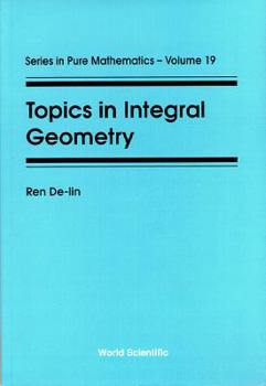 Paperback Topics in Integral Geometry Book