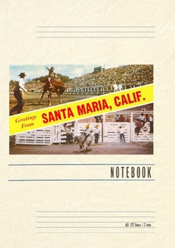 Vintage Lined Notebook Greetings from Santa Maria