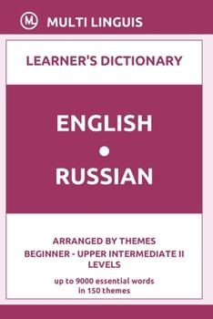 Paperback English-Russian Learner's Dictionary (Arranged by Themes, Beginner - Upper Intermediate II Levels) Book