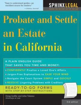 Paperback Probate and Settle an Estate in California Book