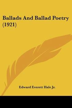 Paperback Ballads And Ballad Poetry (1921) Book