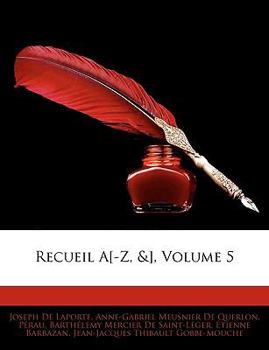 Paperback Recueil A[-Z, &], Volume 5 [French] Book