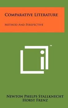 Hardcover Comparative Literature: Method And Perspective Book