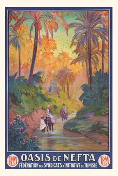 Paperback Vintage Journal Nefta Oasis, Tunisia, Travel Poster Book