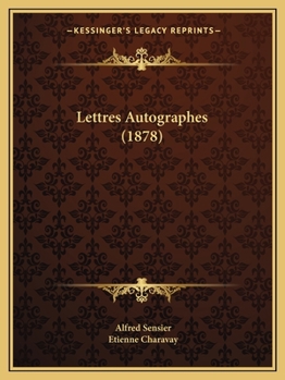 Paperback Lettres Autographes (1878) [French] Book