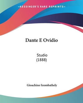 Paperback Dante E Ovidio: Studio (1888) Book
