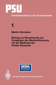 Paperback Beitrag Zur Berechnung Von Vorgängen Der Blechumformung Mit Der Methode Der Finiten Elemente [German] Book