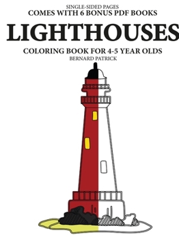 Paperback Simple Coloring Books for 4-5 Year Olds (Lighthouses) Book