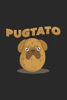 Pugtato: 6x9 Potato | lined | ruled paper | notebook | notes