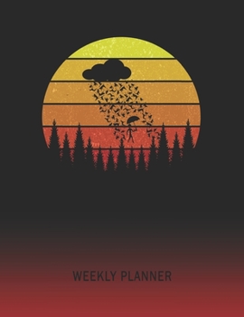 Weekly Planner: Meteorology Raining Cats & Dogs | 2020 - 2021 | Plan Weeks for 1 Year | Retro Vintage Sunset Cover | January 20 - December 20 | ... | Plan Days, Set Goals & Get Stuff Done