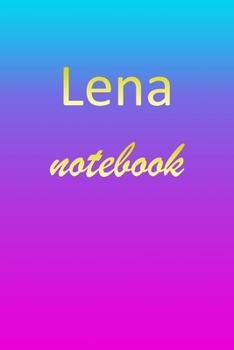 Paperback Lena: Blank Notebook - Wide Ruled Lined Paper Notepad - Writing Pad Practice Journal - Custom Personalized First Name Initia Book