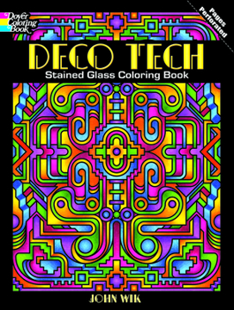 Paperback Deco Tech Stained Glass Coloring Book