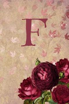 F: Initial roses floral line notebook jotter