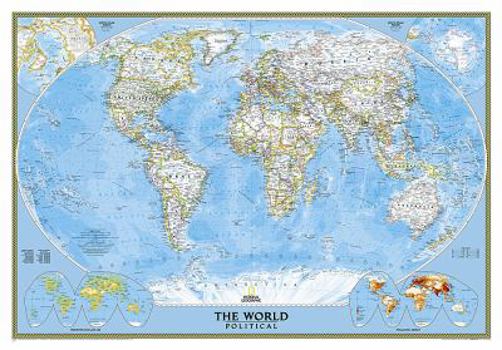 Map National Geographic World Wall Map - Classic (43.5 X 30.5 In) Book