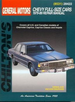 Paperback GM Chevrolet Full-Size Cars, 1979-89 Book