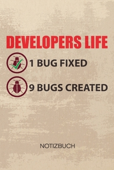 Paperback NOTIZBUCH A5 Dotted: Software Entwickler Notizheft GEPUNKTET 120 Seiten - Informatiker Spr?che Notizblock Bugs Fixed Bugs Created Skizzenbu [German] Book