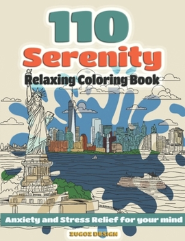 Paperback 110 Serenity Relaxing Coloring book: Anxiety and stress relief for your mind [Spanish] Book