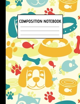 Composition Notebook: Cute Dog Animal College Ruled Blank Lined Notebooks for Teens Kids Students Worker - School Writing Notes Journal - 120 lined pages 8,5x11 Dimensions