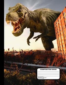 Paperback Dinosaur Attacks and Fighter Jets Defend Composition Notebook Dot Grid Paper - 200 Pages / 100 Sheets, 8-1/2" x 11" Book