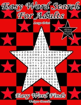 Paperback Easy Word Search For Adults: Easy Word Finds [Large Print] Book