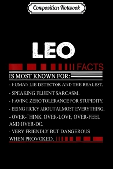 Composition Notebook: Leo Facts Birthday Gifts Astrology Zodiac Signs  Journal/Notebook Blank Lined Ruled 6x9 100 Pages