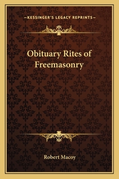 Paperback Obituary Rites of Freemasonry Book