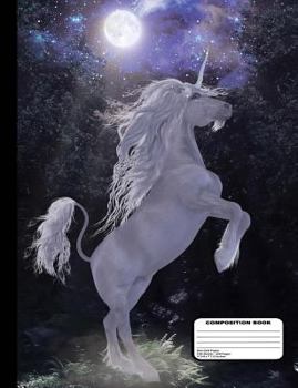 Paperback Magical Unicorn In The Moonlight Composition Notebook - Dot Grid Paper - 200 Pages / 100 Sheets, 9-3/4" x 7-1/2" Book