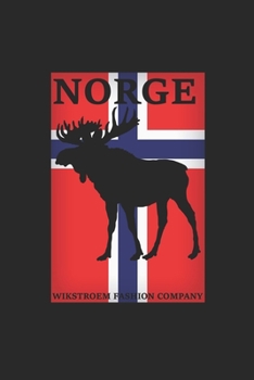 Paperback Wikstroem - Notes: Norway Banner Moose - Notebook 6x9 checkered Book