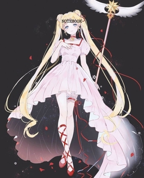 Notebook: Sailor Moon Anime Soft Glossy Cover College Ruled Pages Book 7.5 x 9.25 Inches 110 Pages