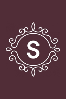 S: monogram initial Letter S - Personalized Initial Monogram Letter S  College Ruled Notebook - 6 x 9 inch Pocket Size: Cute Alphabet Vintage ...