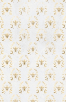 Paperback Dot Grid Journal Notebook: White Distressed Golden Bee Honeycomb - Bullet Planner Book - Dotted Grid - 5.5 X 8.5" 120 Pg - DIY Weekly Spread - Or Book