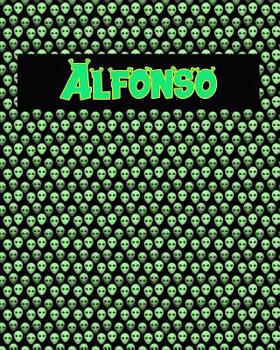 Paperback 120 Page Handwriting Practice Book with Green Alien Cover Alfonso: Primary Grades Handwriting Book