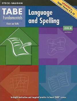 Paperback TABE Fundamentals: Language and Spelling, Level M Book