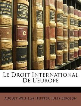 Paperback Le Droit International De L'europe [French] Book