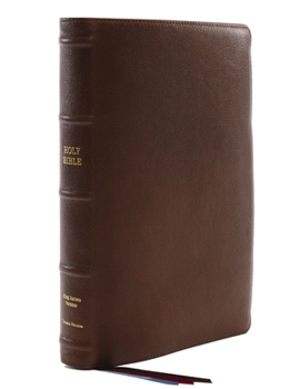 Leather Bound Kjv, Reference Bible, Center-Column Giant Print, Premium Goatskin Leather, Brown, Premier Collection, Comfort Print [Large Print] Book