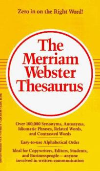 Mass Market Paperback The Merriam-Webster Thesaurus Book
