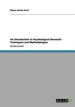 Paperback An Introduction to Psychological Research - Techniques and Methodologies [German] Book