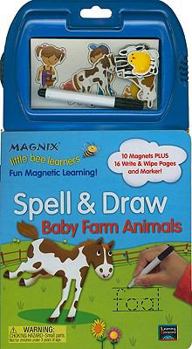 Hardcover Little Bee Learners: Spell & Draw - Baby Farm Animals (Magnix Little Bee Learners: Spell & Draw) Book