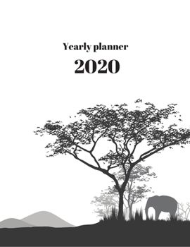 Paperback 2020 Yearly planner: nature themed calendar & organizer - 148 pages, 8,5" x 11" (version 18) Book