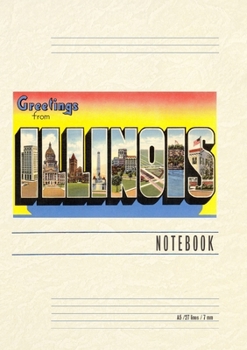 Paperback Vintage Lined Notebook Greetings from Illinois Book