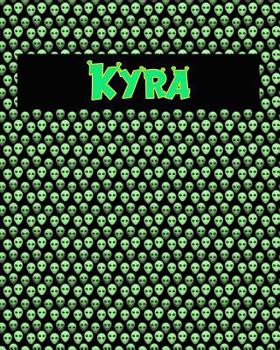 Paperback 120 Page Handwriting Practice Book with Green Alien Cover Kyra: Primary Grades Handwriting Book