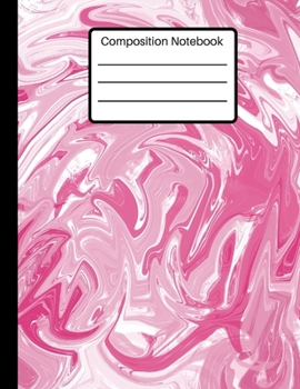 Composition Notebook: Marble Painting Texture Pattern College Ruled Blank Lined Cute Notebooks for Girls Teens Kids School Writing Notes Journal (8.5" x 11")