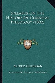 Syllabus On the History of Classical Philology