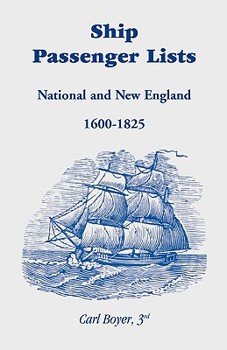 Paperback Ship Passenger Lists: National and New England (1600-1825) Book